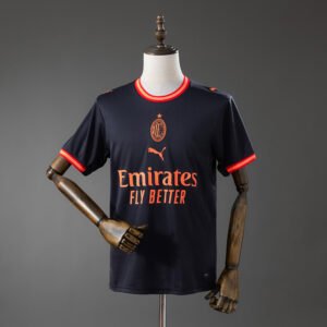 Nueva Camiseta AC Milan 26/27 Tercera Alternativa Negro Naranja